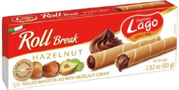 Gastone Lago Wafer Rolls with Hazelnut Filling 80g