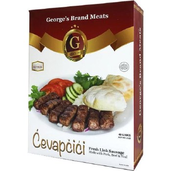 Georges Brand Pork Beef and Veal Cevapi 2 lb F