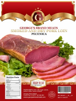 Georges Brand Dry Cured and Smoked Pork Loin Approx. 0.8lb PLU 151 F