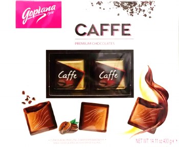 Goplana Caffe Chocolate Squares with Coffee Filling 400g