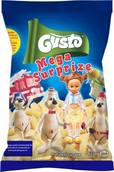 Gusto Pufuleti Plain Corn Puffs with Mega Surprise Toy 60g