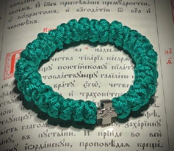 Handmade Orthodox Green Prayer Rope 33 Knot