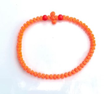 Handmade Orthodox Orange Komboskini Prayer Rope