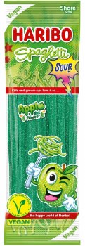 Haribo Sour Apple Spaghetti Gummy Candy 200g