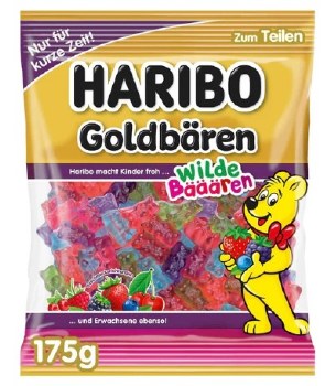 Haribo Wild Berry Gummy Bear Candy 175g