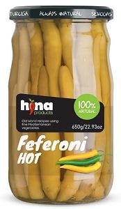 Hina Hot Feferoni Peppers 720g