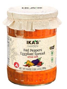 Ikas Garden Hot Ajvar Roasted Red Pepper Eggplant Spread 550g