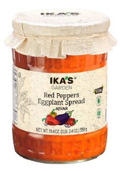 Ikas Garden Mild Ajvar Roasted Red Pepper Eggplant Spread 550g