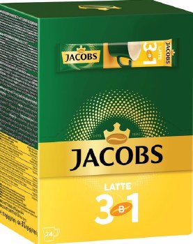 Jacobs 3 in 1 Latte Instant Coffee Packets 24 Count 312g