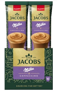 Jacobs Milka Cappuccino Instant Coffee Packets 10 Count 180g