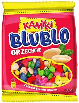 Blublo Kamyki Orzechowe Colorful Peanut Dragees Candy 100g