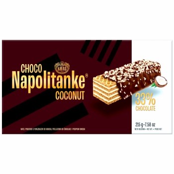 Kras Choco Napolitanke with Coconut 215g