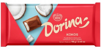 Kras Dorina Milk Chocolate Bar with Coconut Filling 98g