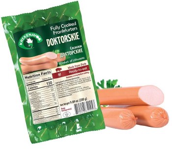 Krekenavos Doktorskie Fully Cooked Frankfurters 280g F
