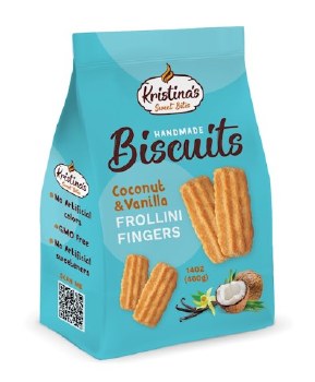 Kristina's Coconut and Vanilla Frollini Finger Biscuits 400g