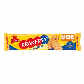 Lajkonik Super Krakersy Crackers with Salt 180g