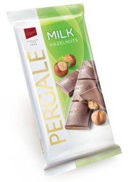 Шоколад pergale 100г молочный с цельным лесным орехом (4770179125205)
