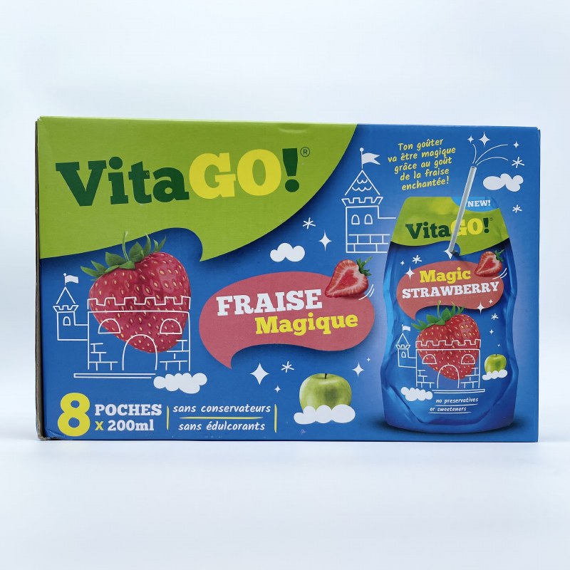 Soko VitaGo Strawberry Fruit Juice Pouches 8 pack - PVEuroMarket.com