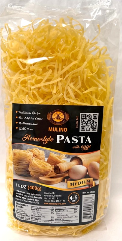 Mulino Medium Egg Pasta 400g - PVEuroMarket.com