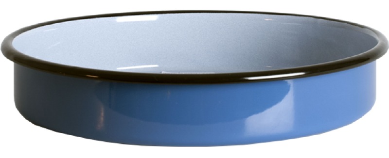 Ukrainian enamel bowl, 28cm, Blue