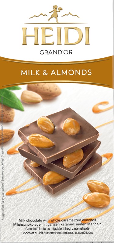 Heidi GrandOr Milk Chocolate With Whole Caramelized Almonds 100g ...