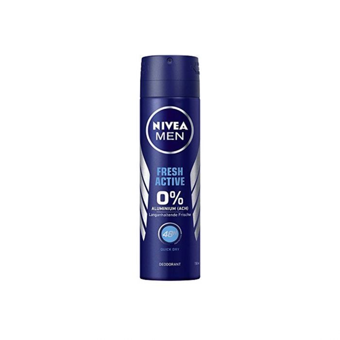 Nivea Mens Fresh Active Deodorant Spray Without Aluminum Salts 150ml ...