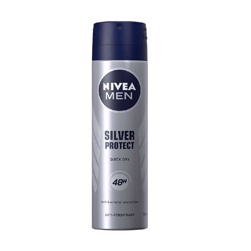 geluk schudden chef Nivea Mens Silver Protect Deodorant Spray 150ml - PVEuroMarket.com