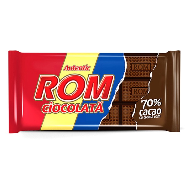 Romanian authentic rum chocolate CIOCOLATA ROM - lot of 24 pieces of 30g