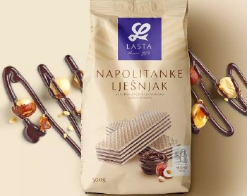 Lasta Hazelnut Cream Filled Wafers 300g
