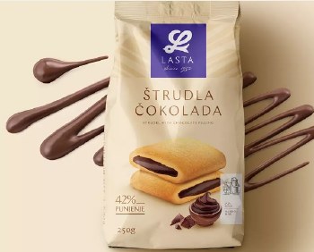 Lasta Strudels Filled with Chocolate 250g