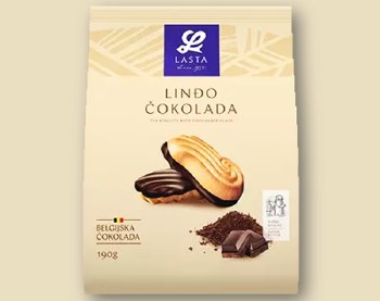 Lasta Tea Biscuits with Chocolate Glaze 190g