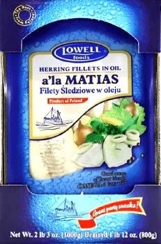 Lowell A La Matias Herring Fillets in Oil 1kg F