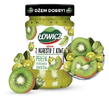 Lowicz Gooseberry and Kiwi Jam 280g