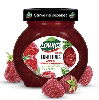 Lowicz Raspberry and Redcurrants Extra Confiture Preserves 240g