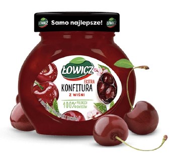 Lowicz Sour Cherry Extra Confiture Preserves 240g