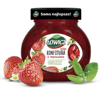 Lowicz Strawberry Extra Confiture Preserves 240g