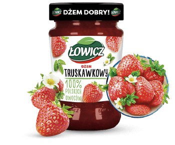 Lowicz Strawberry Jam Reduced Sugar 280g