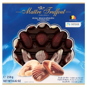 Maitre Truffout Assorted Chocolate Seashell Pralines 250g
