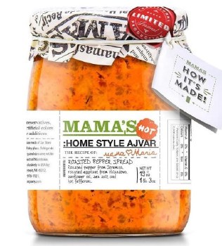 Mamas Hot Ajvar Roasted Pepper Spread 550g