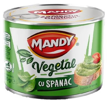 Mandy Foods Vegetable Pate with Spinach Vegetal cu Spanac 200g