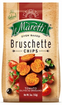 Maretti Bruschette Baked Tomato Olives and Oregano Flavored Chips 142g