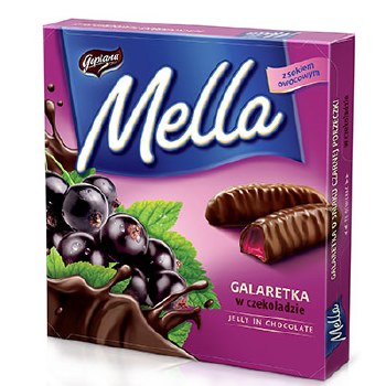 Goplana Mella Black Currant Chocolate Jellies 190g