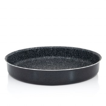 Metalac Black Granite Line Round Baking Pan Tepsija 34 cm Diameter