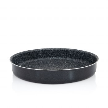 Metalac Black Granite Line Round Baking Pan Tepsija 28 cm Diameter