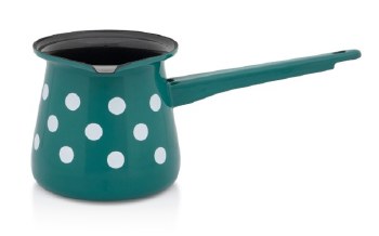 Metalac Green Coffee Pot with Polka Dots 11 cm Diameter