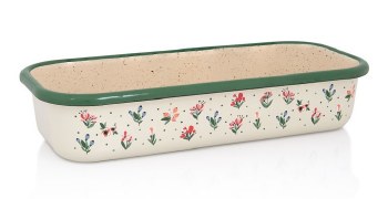 Metalac White Baking Tray for Bread with Flower Design 30 cm Diameter