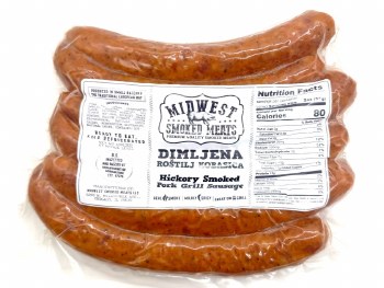 Midwest Smoked Meats Hickory Smoked Pork Grill Sausage 6 Pieces 467g F