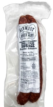 Midwest Smoked Meats Pork and Beef Smoked Sausage Approx. 0.9 lbs PLU169 F