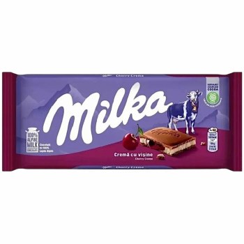 Milka Alpine Milk Cherry Creme Chocolate 100g