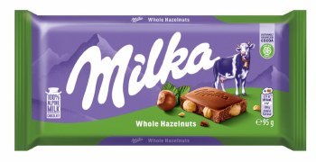 Milka Alpine Milk Chocolate with Whole Hazelnuts 95g